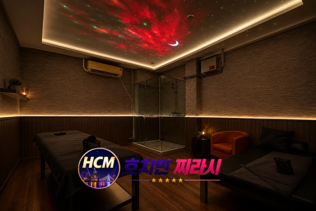 호치민 아리 스파 인테리어 모습입니다.